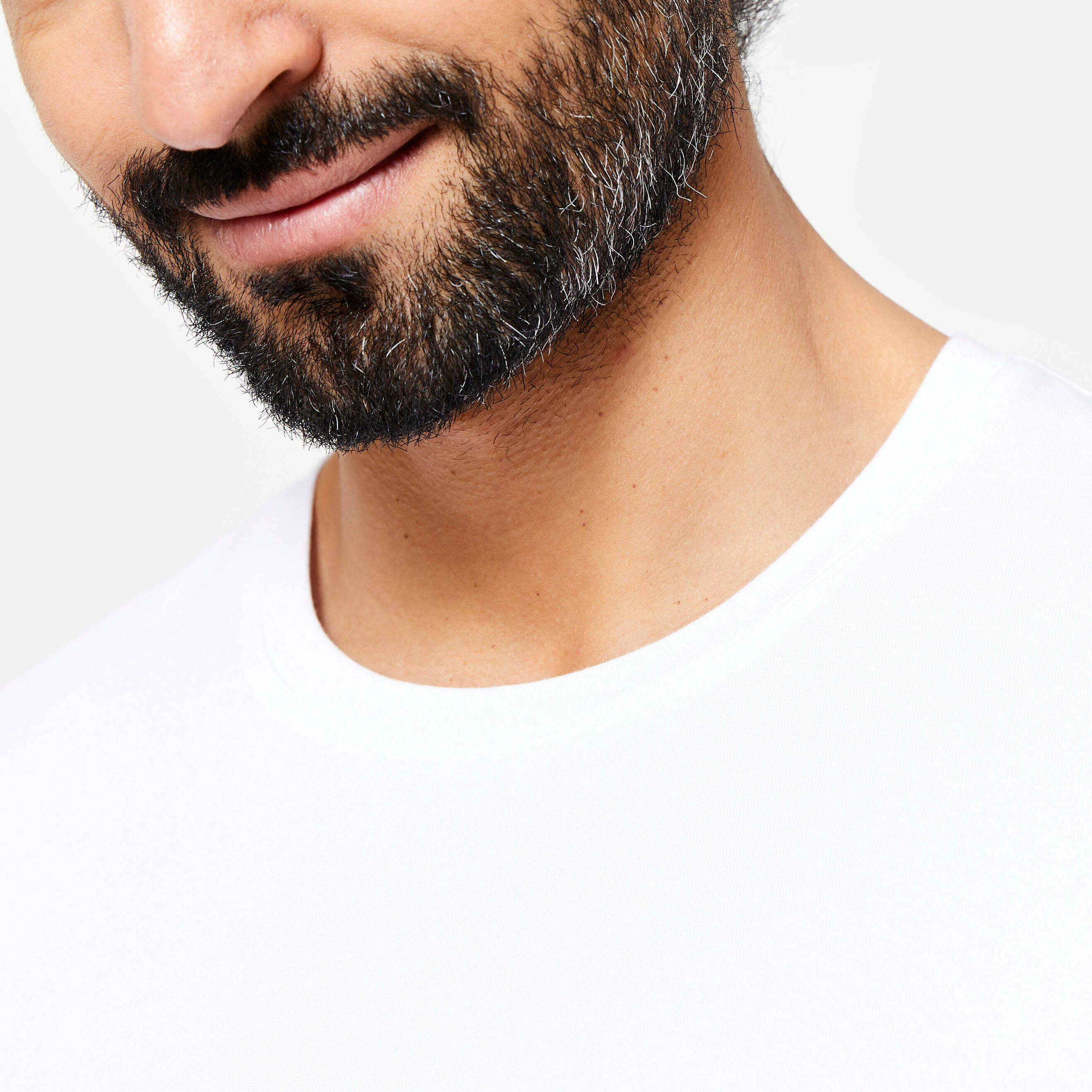 Men's Fitness Cotton T-Shirt 100 Sportee - White -  4