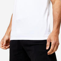 T-shirt Fitness Homme - 100 Sportee Blanc