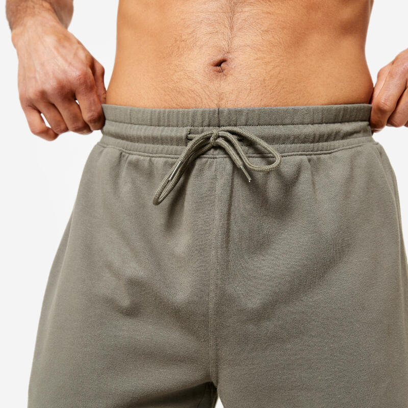 Pantalon de trening Regular 500 Fitness Kaki Bărbați 