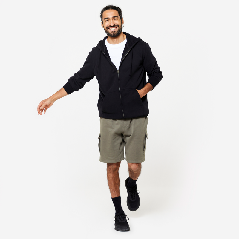 Sweatshirt Zippé À Capuche Homme En Molleton Noir LACOSTE