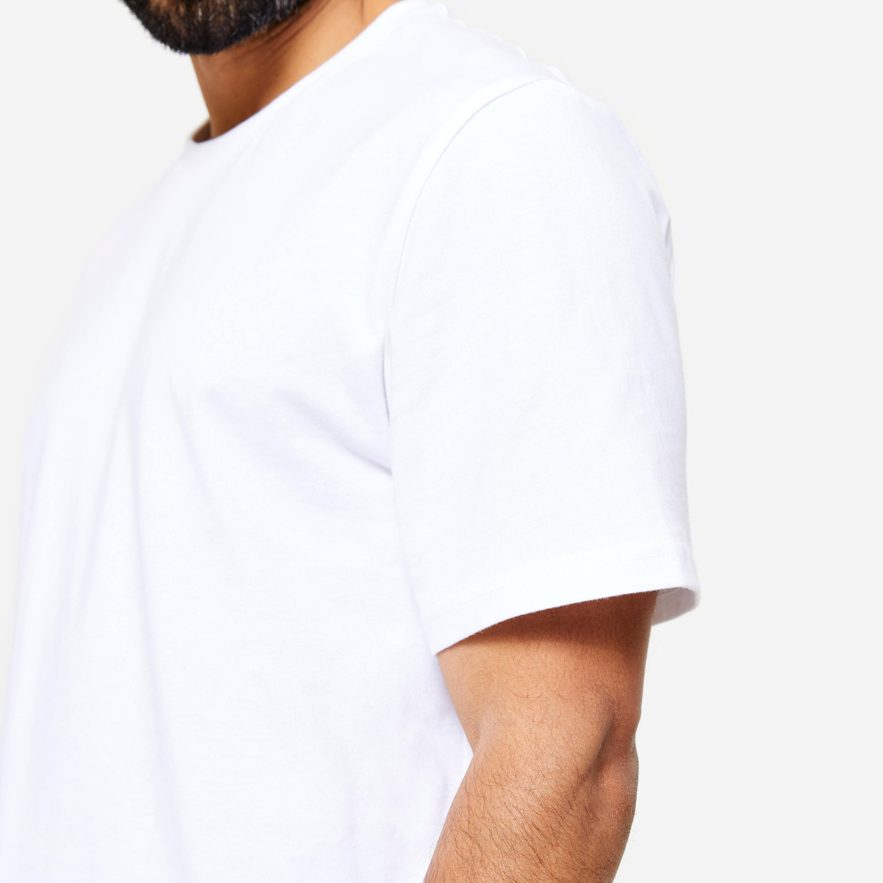 Men's Short-Sleeved Crew-Neck Fitness T-Shirt - White -  5