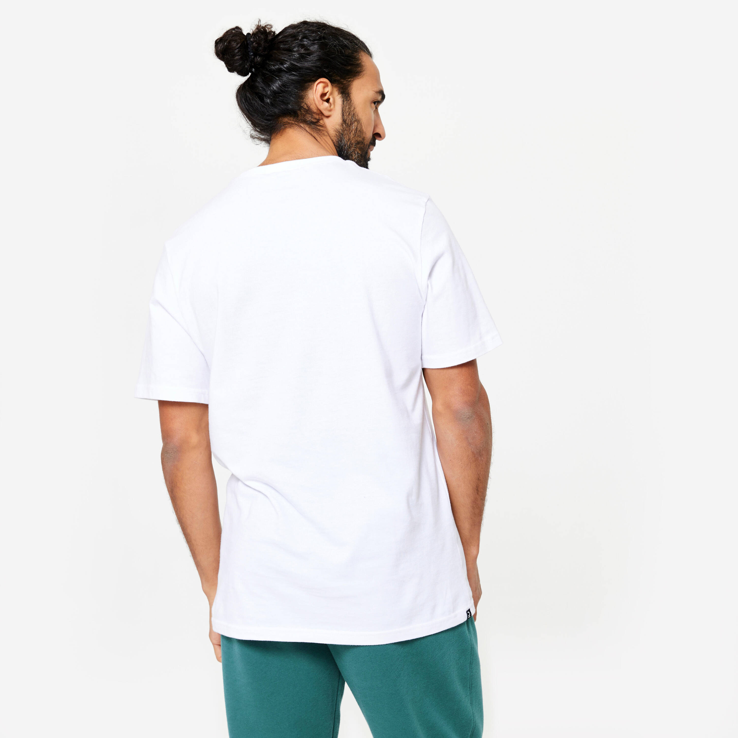 Men's Short-Sleeved Crew-Neck Fitness T-Shirt - White -  4
