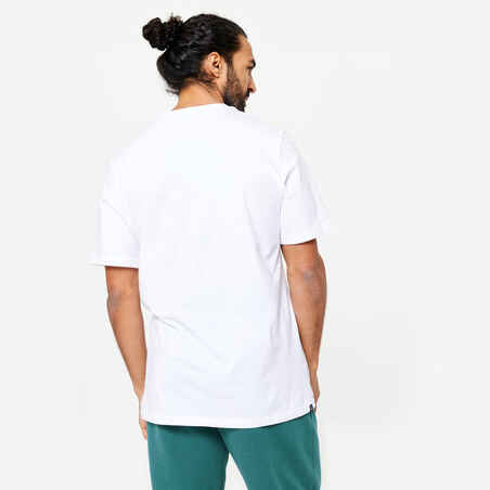 Men's Short-Sleeved Crew-Neck Fitness T-Shirt - White