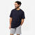 T-shirt fitness homme col rond manches courtes, bleu noir