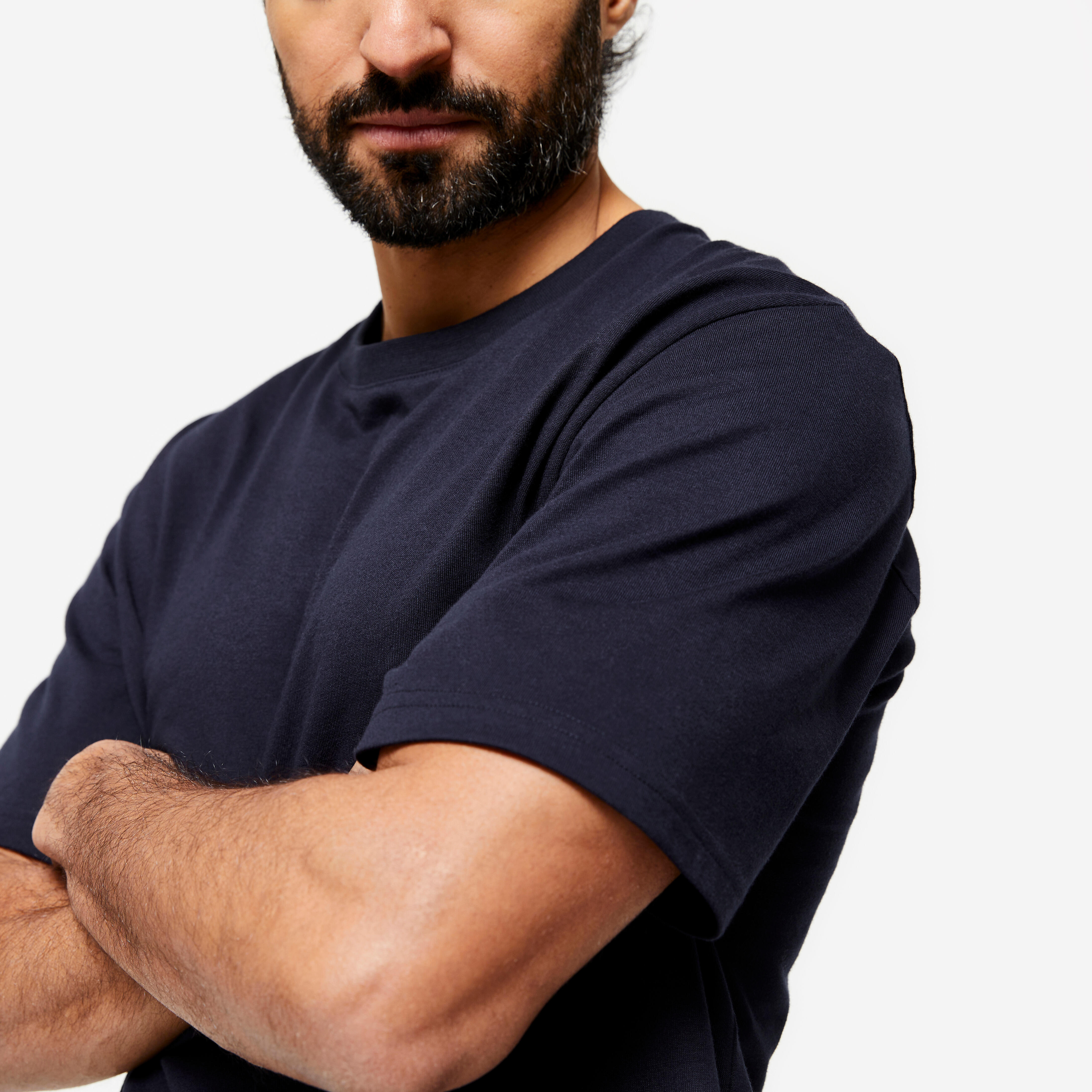 Men’s Fitness T-Shirt - Essentials 500 Blue - DOMYOS