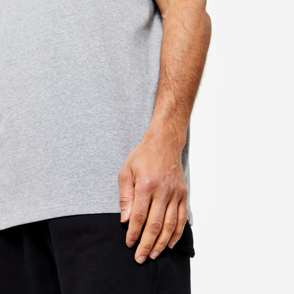 Playera de fitness de corte regular azul claro para hombre