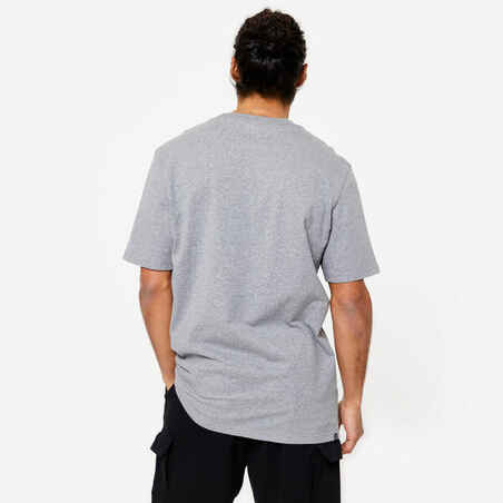 Men's Short-Sleeved Crew-Neck Fitness T-Shirt - Light Grey