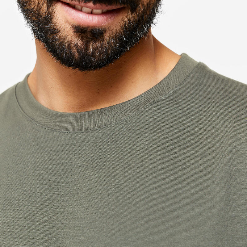 Tricou fitness guler rotund Verde Bărbați