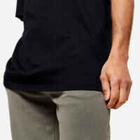 Men's Short-Sleeved Crew-Neck Fitness T-Shirt - Black