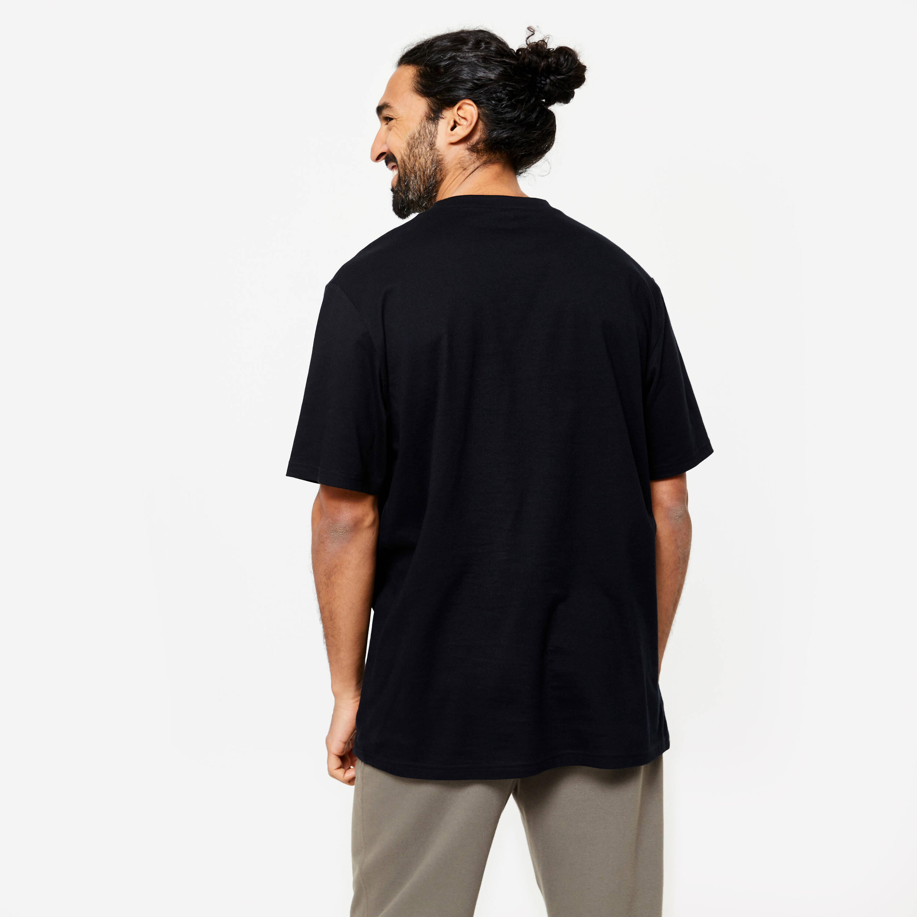 Men's Short-Sleeved Crew-Neck Fitness T-Shirt - Black -  4