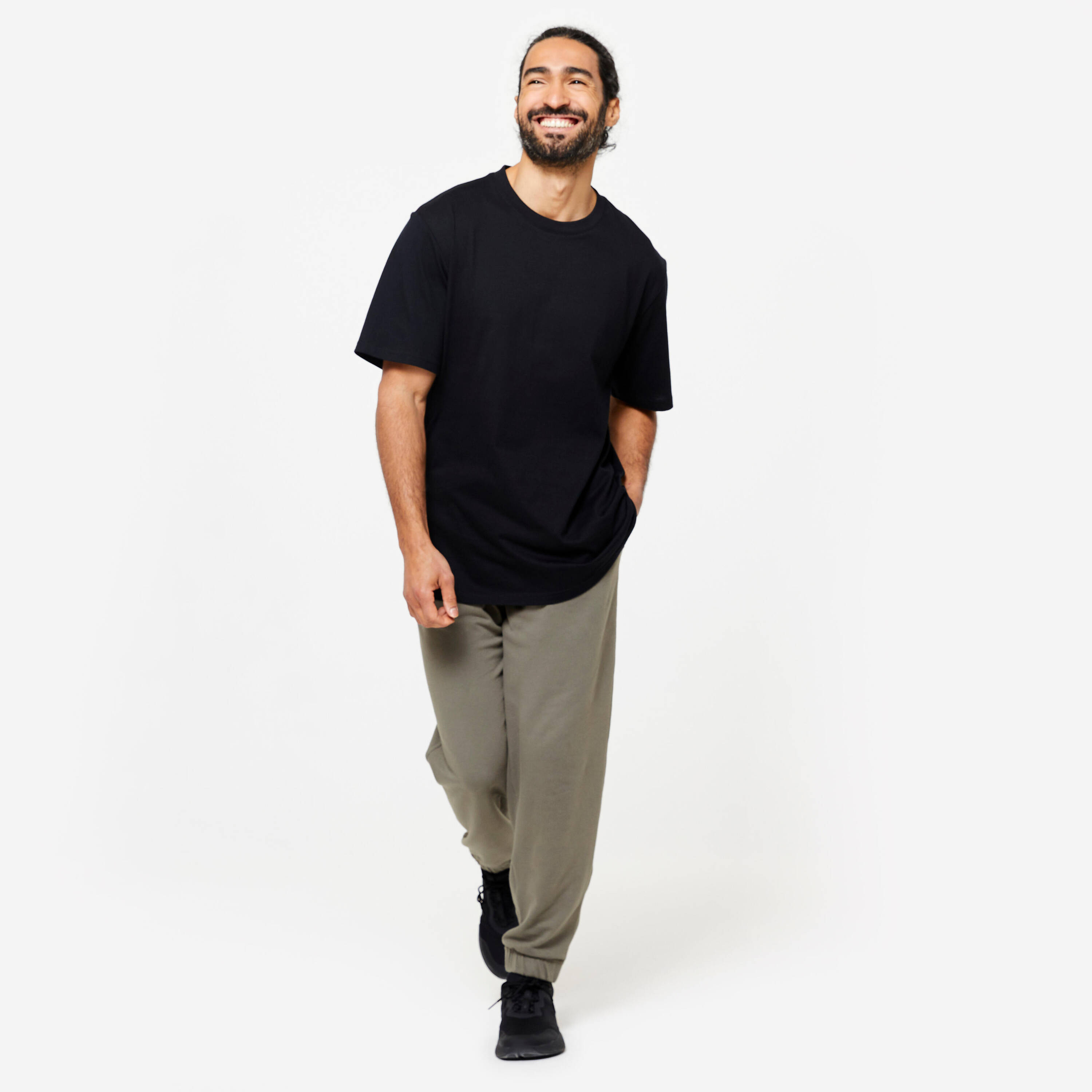 Men's Short-Sleeved Crew-Neck Fitness T-Shirt - Black -  2