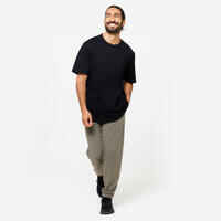 Men's Short-Sleeved Crew-Neck Fitness T-Shirt - Black