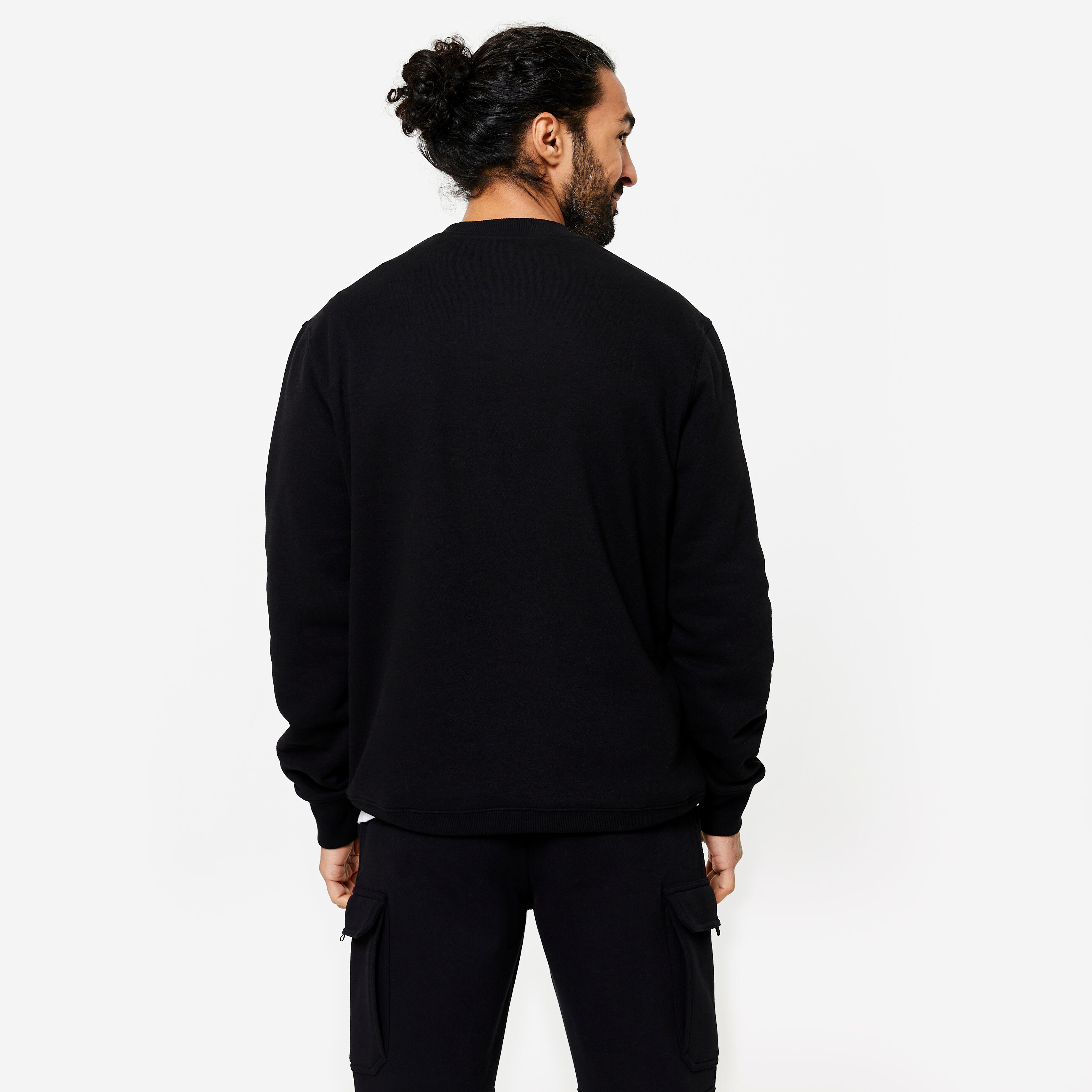 Men's warm fleece sweatshirt - black