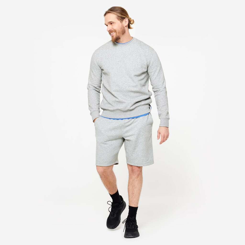 Men's Warm Brushed Fleece Sweatshirt - Blue/Black