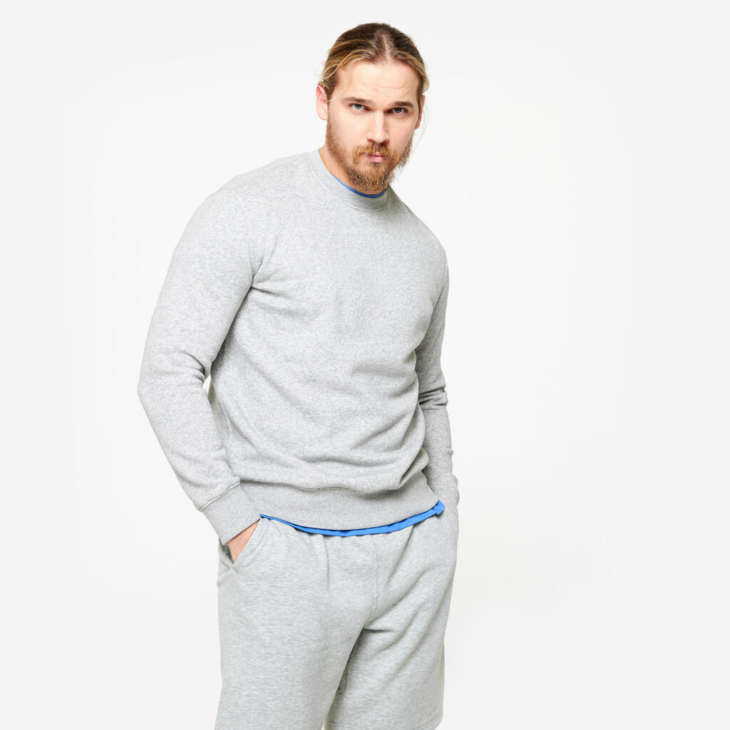 Men's Warm Brushed Fleece Sweatshirt - Blue/Black