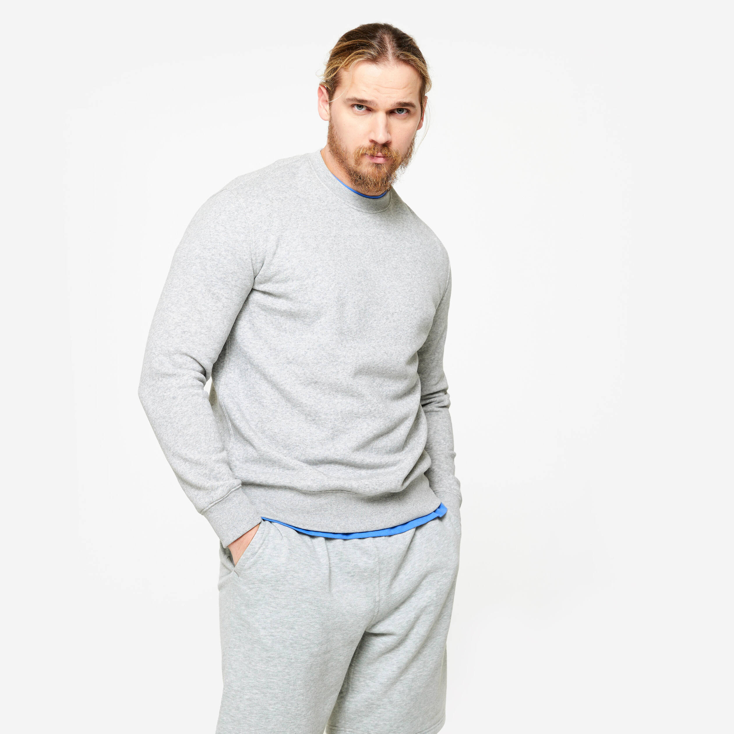 Men's Warm Brushed Fleece Sweatshirt - Grey