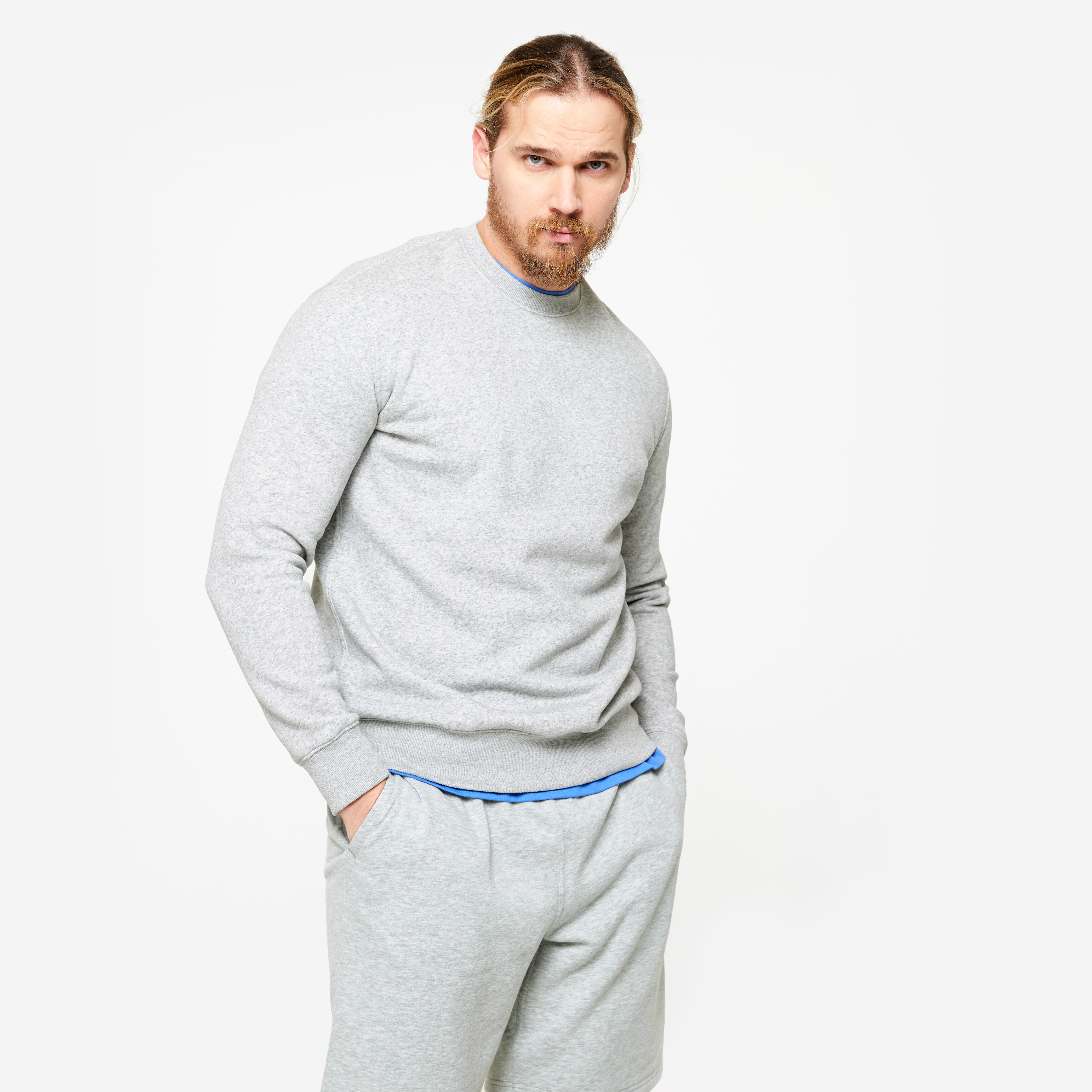 Men's Warm Brushed Fleece Sweatshirt - Grey