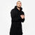 Sweat à capuche chaud en molleton homme, noir