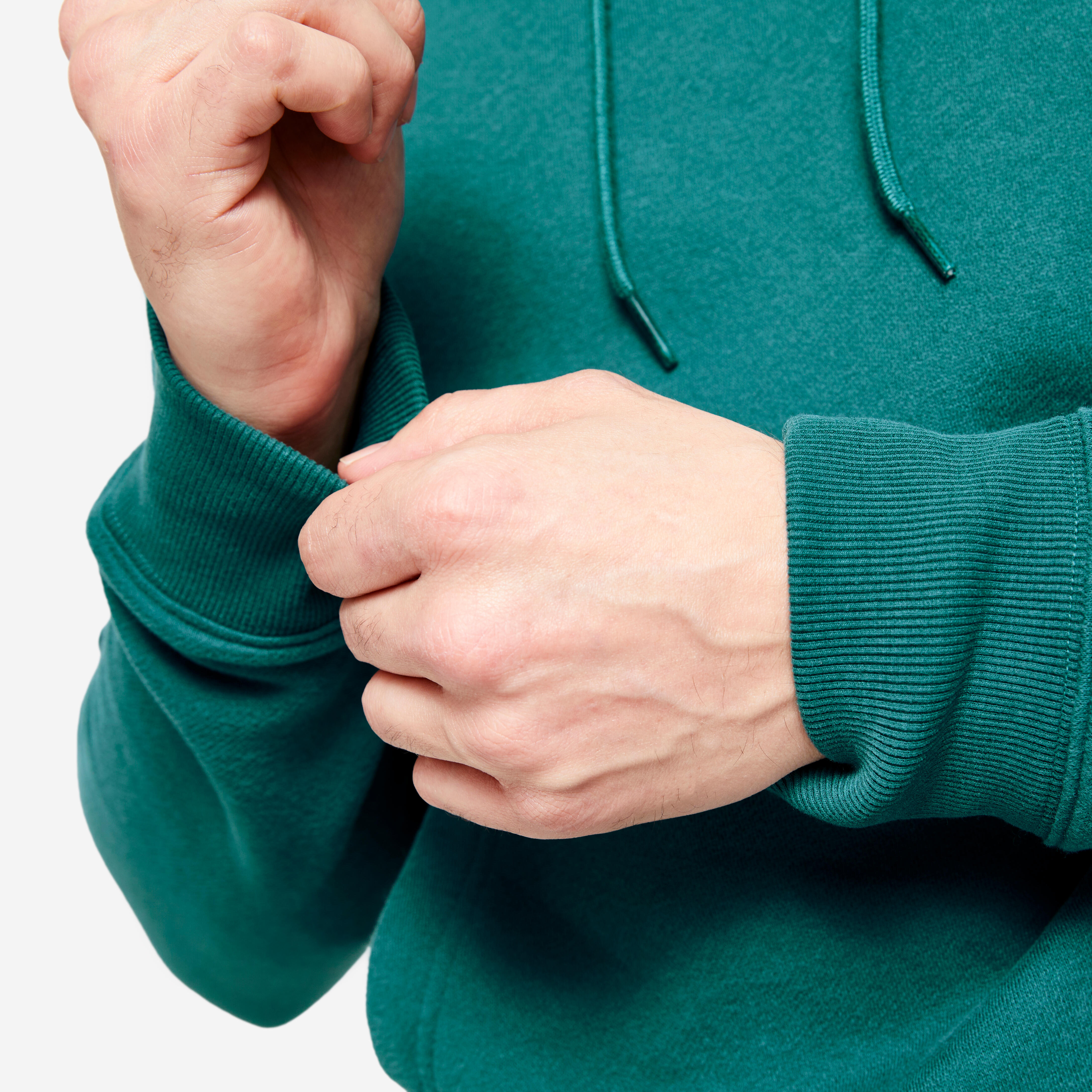 Men's Warm Brushed Fleece Hooded Sweatshirt - Teal