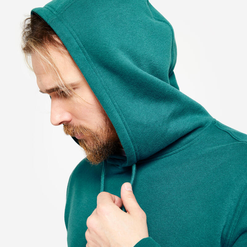 Hoodie Herren warm Baumwollgewebe - türkis 