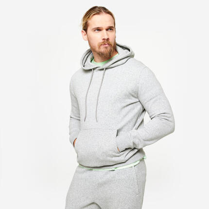 Sweat à capuche chaud en molleton homme, noir