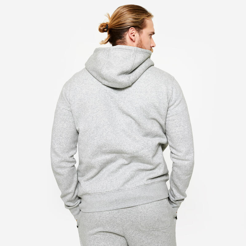 Erkek Kapüşonlu Sweatshirt - Gri