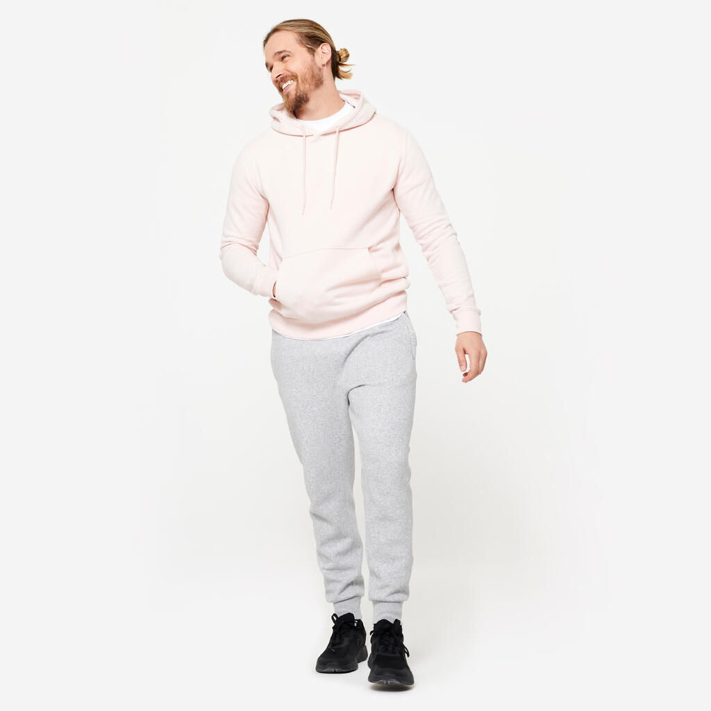 Men's Warm Brushed Fleece Hoodie - Duck Green
