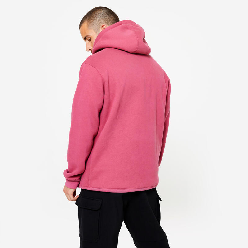 Sweat à capuche Homme, rose cendré