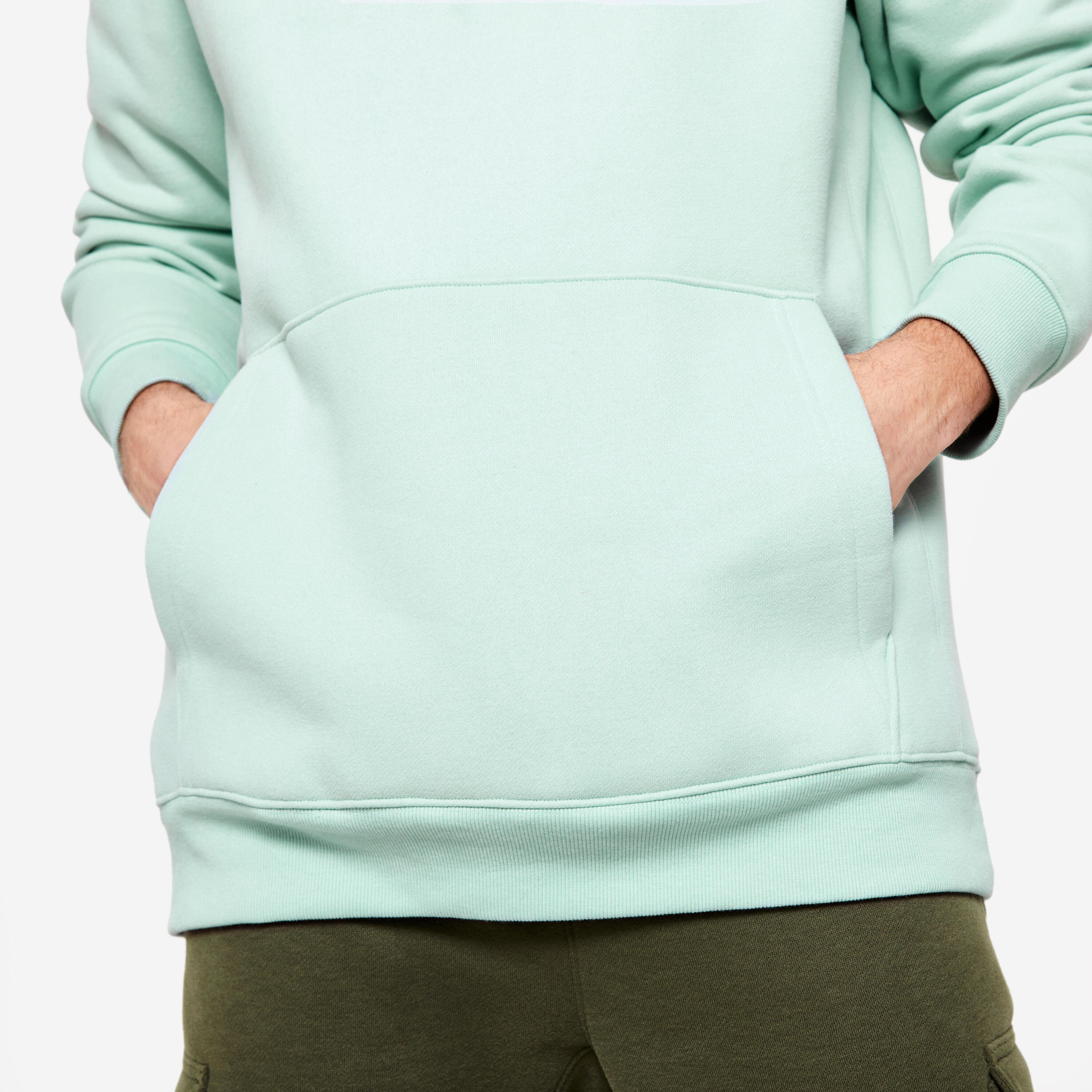 Sweat à capuche de fitness homme, vert clair 8/9