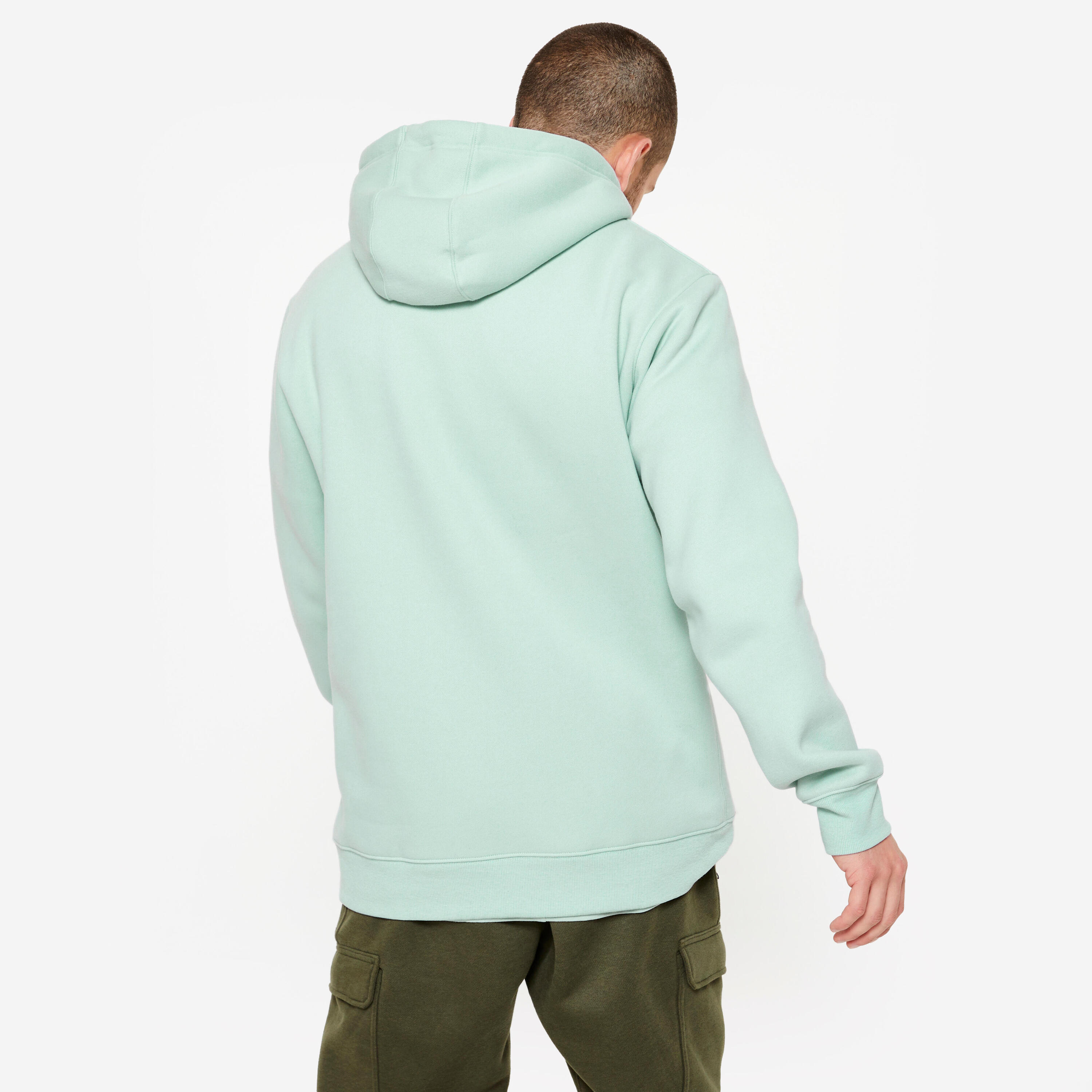 Sweat à capuche de fitness homme, vert clair 4/9