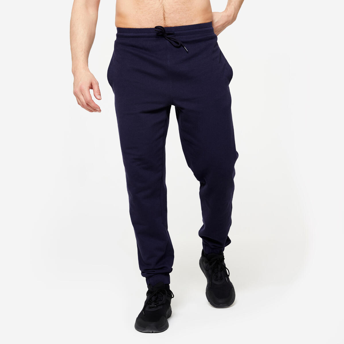 Pantalon jogging chaud homme, bleu marine