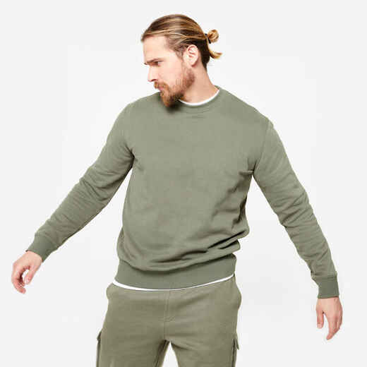
      Topel kaki zelen moški pulover iz flisa
  