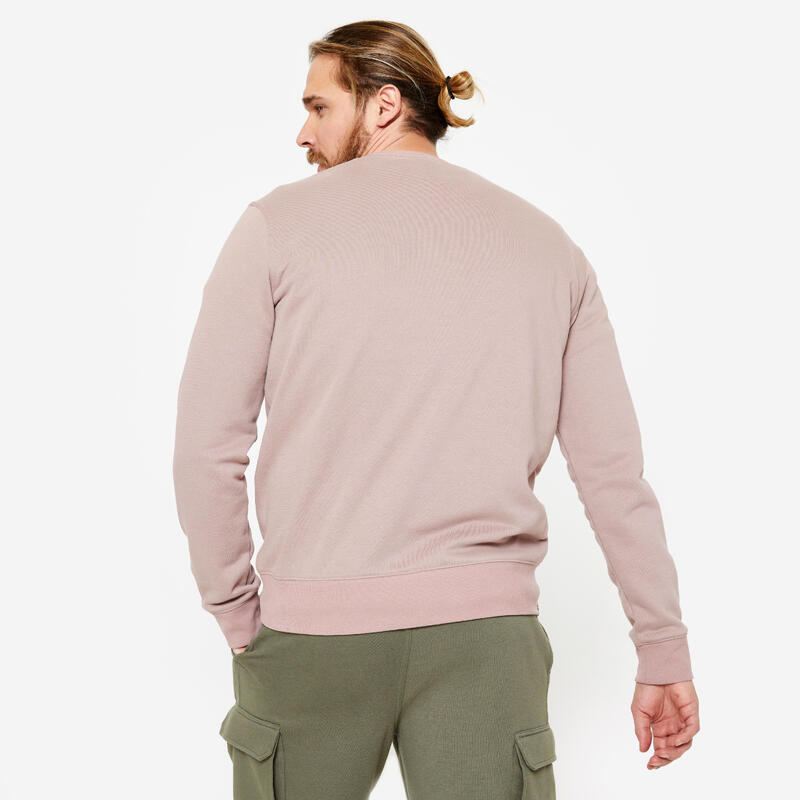 Sweat chaud en molleton homme, marron givré