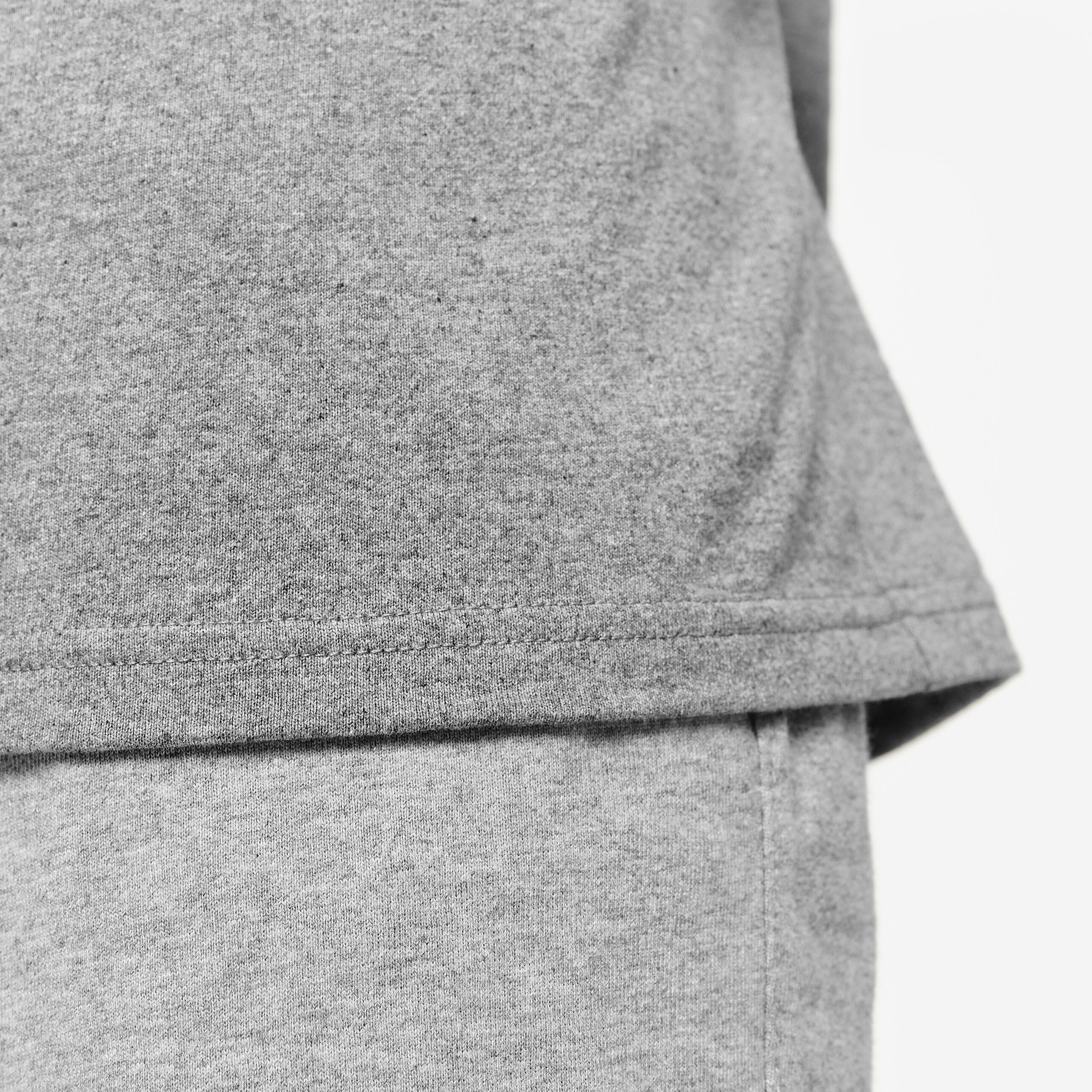 T-shirt fitness homme coton à partir de matière recyclée, gris 6/7