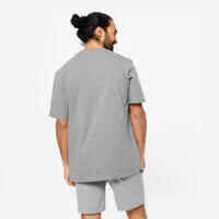 Men's Fitness T-Shirt 500 Essentials Post-Consumer - Grey