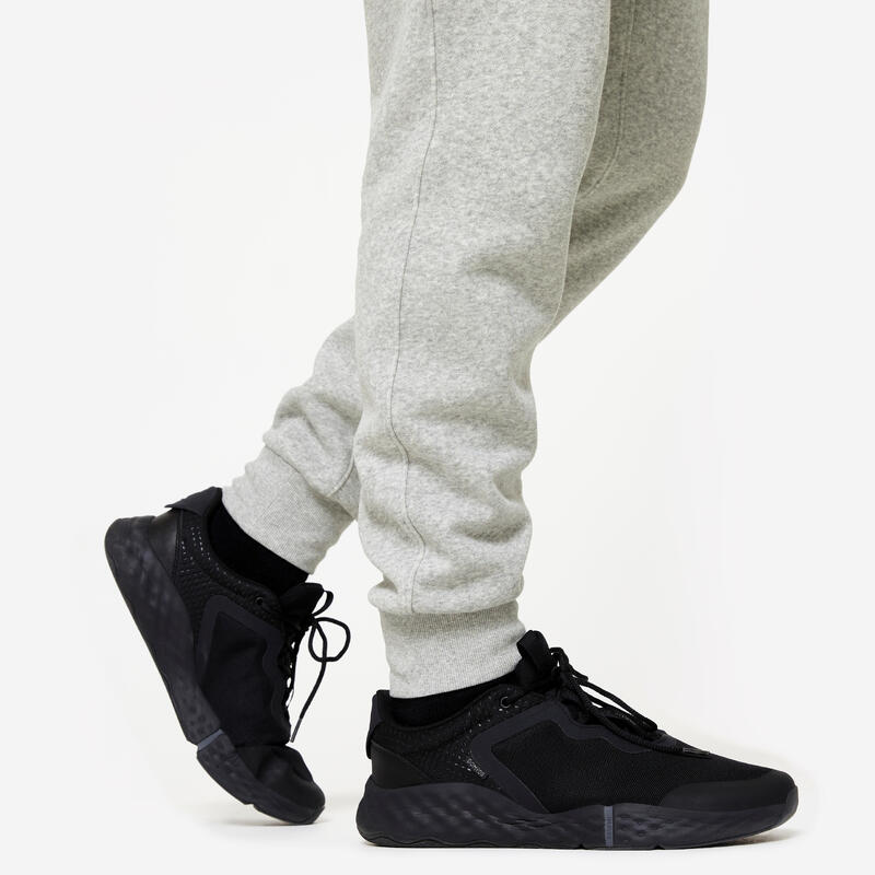 Pantalon de trening Regular 500 călduros Fitness Gri Bărbați