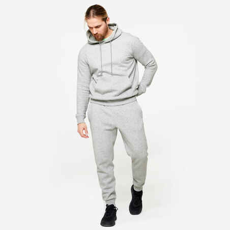 Men's Warm Jogging Bottoms - Grey