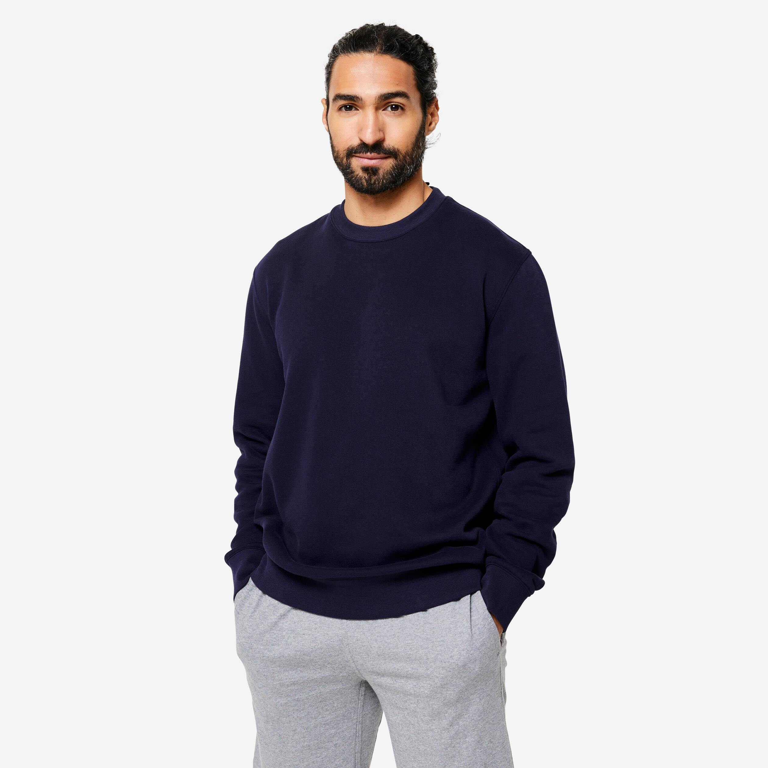 Men's Warm Brushed Fleece Sweatshirt - Blue/Black
