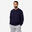 Warme molton herensweater blauw/zwart