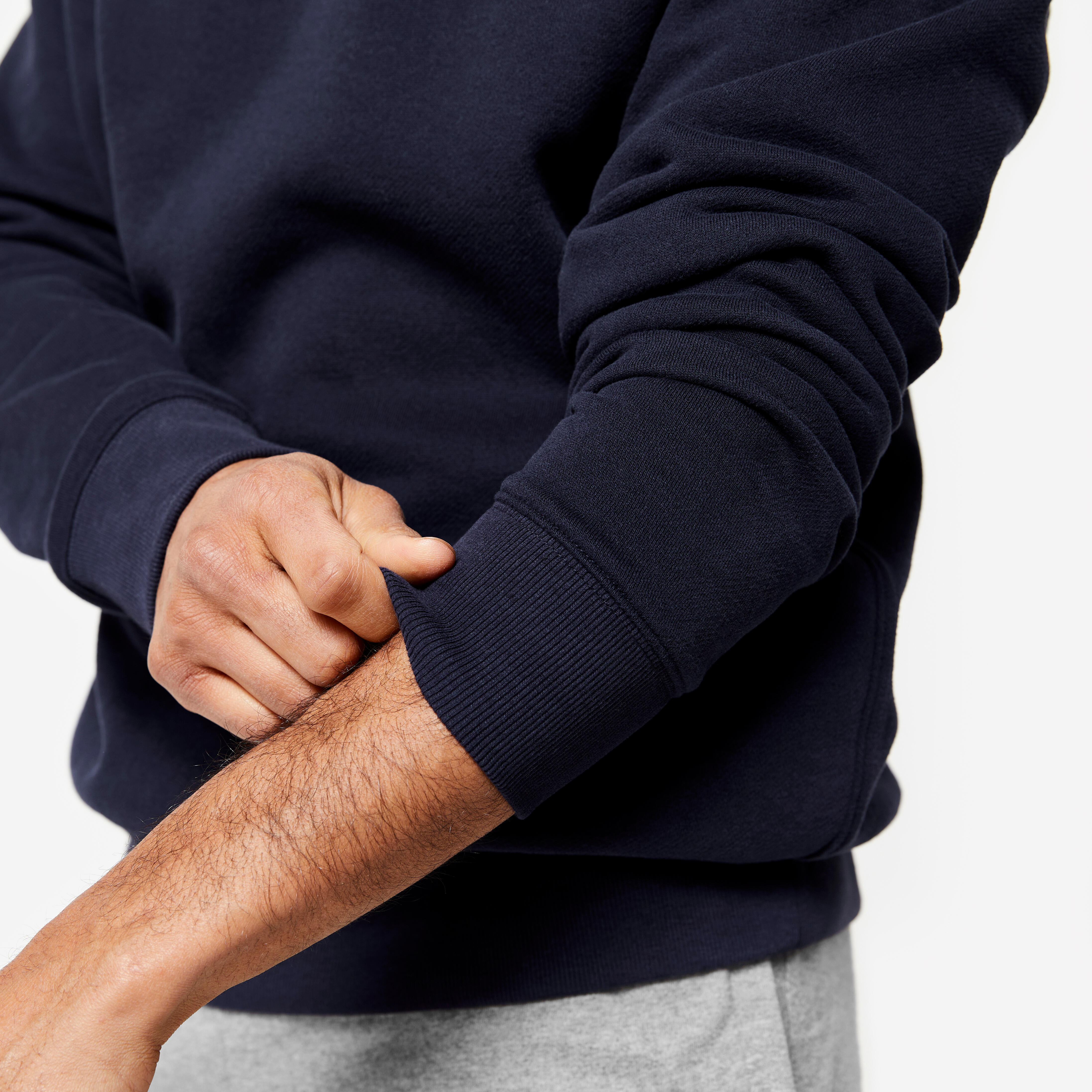 Men's Warm Brushed Fleece Sweatshirt - Blue/Black