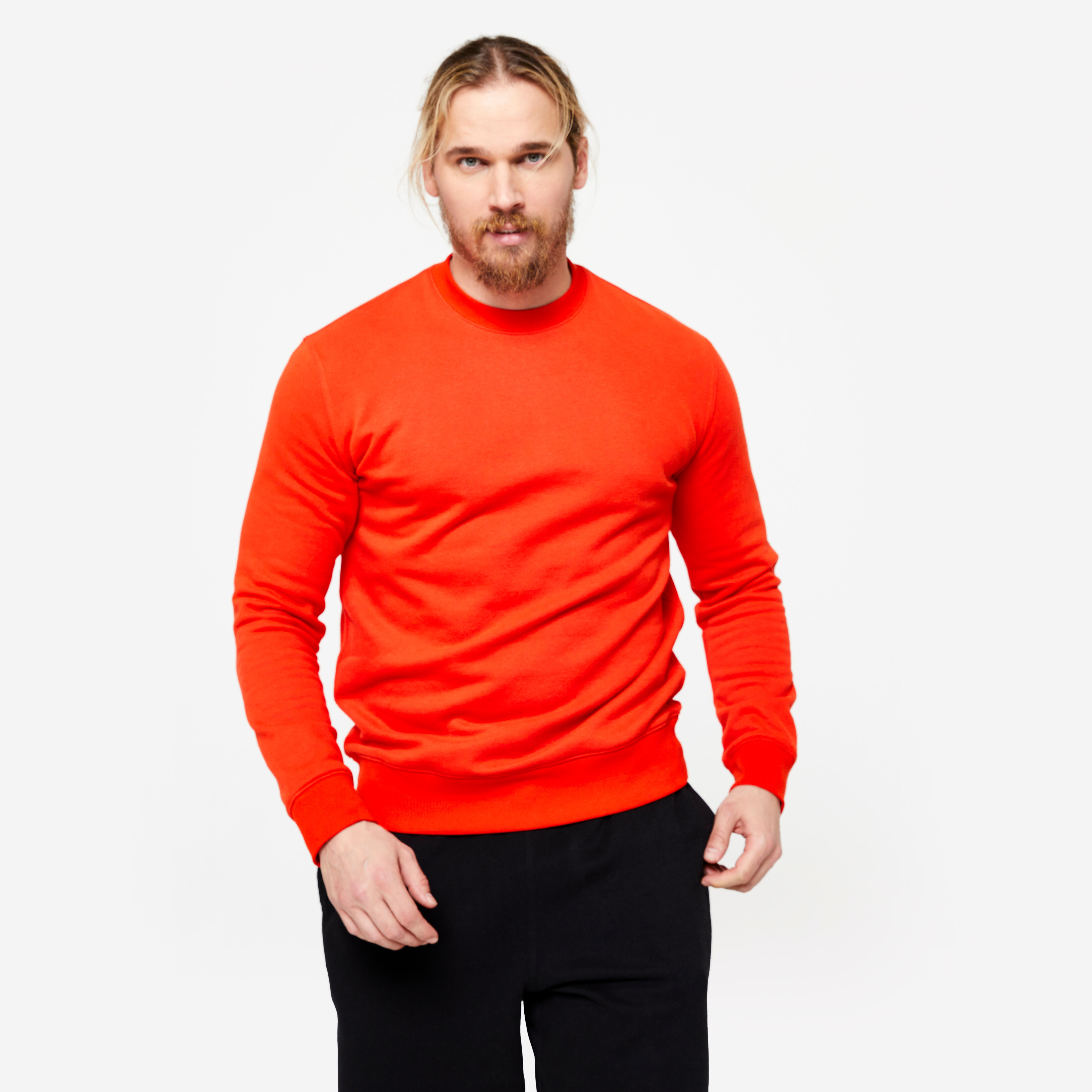 Men's warm fleece sweatshirt - red