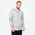 Sweat zippé à capuche de fitness en molleton homme, gris clair