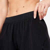 Women's Double Layer Fitness Shorts - Black