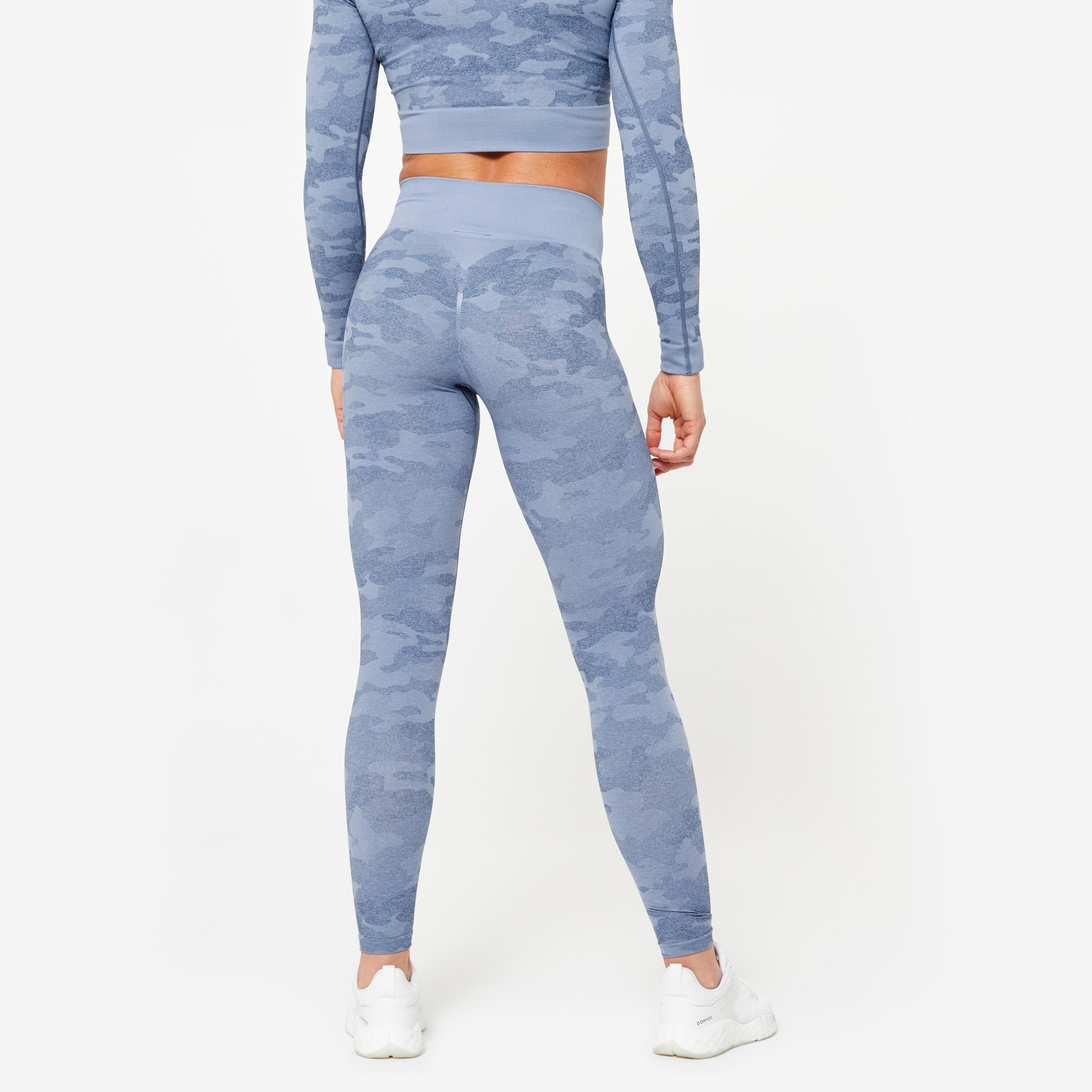 Leggings Damen nahtlos - blau  4/6