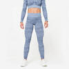 Naadloze dameslegging voor cardiofitness blauw