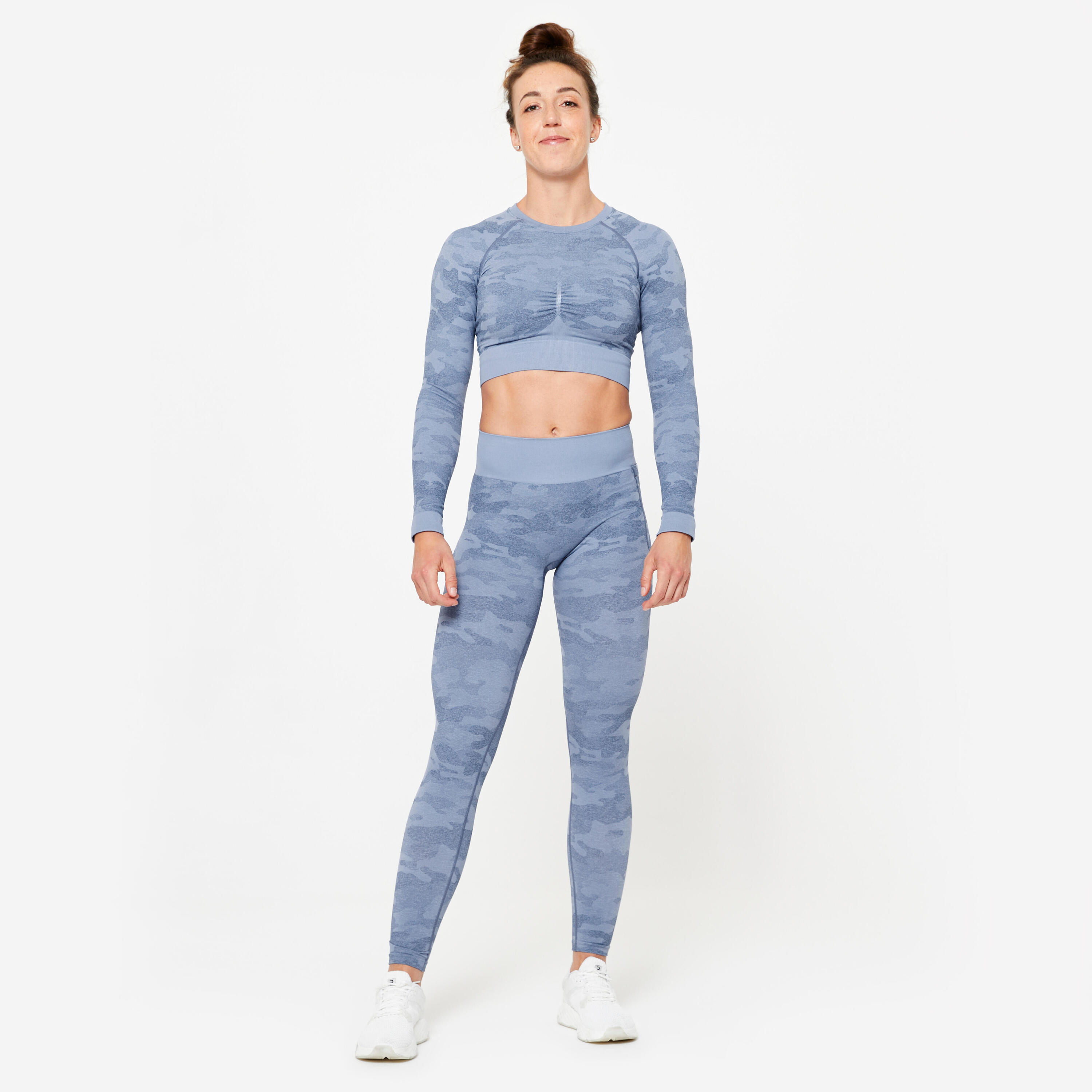 Leggings Damen nahtlos - blau  2/6