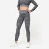 Naadloze dameslegging voor cardiofitness grijs