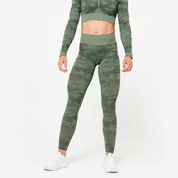 Leggings Fitness Mujer Verde Sin Costuras