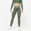 Leggings fitness sin costuras Mujer Domyos verde