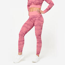 Leggings Fitness Mujer Rosa Sin Costuras